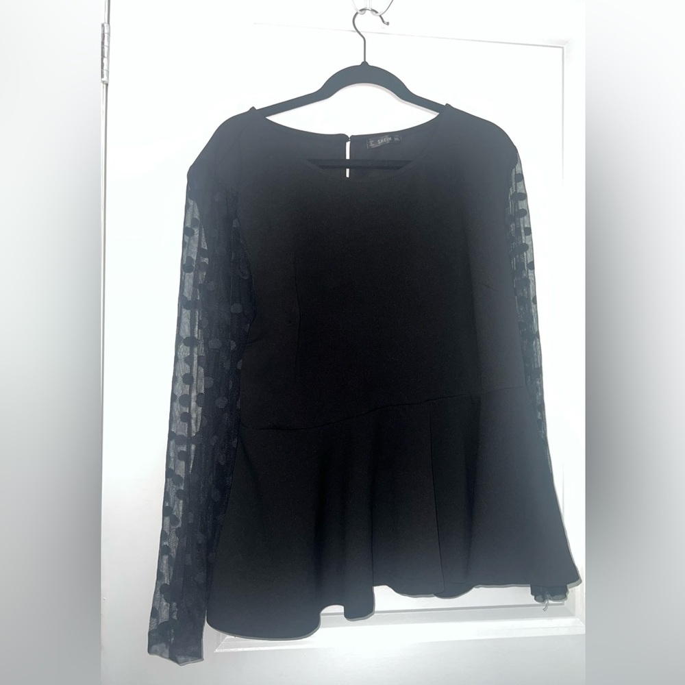SHEIN Black Long Sleeve Pantsuit with Elegant Style